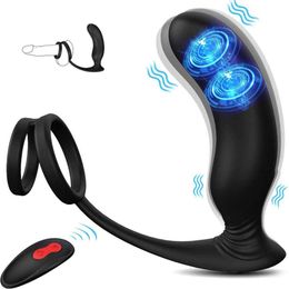 Schoonheid items vibrator voor mannen en koppels anale sexy speelgoed prostaat massager mannelijke vibrators penis ring 9 vibratiemodus draadloze afstandsbediening