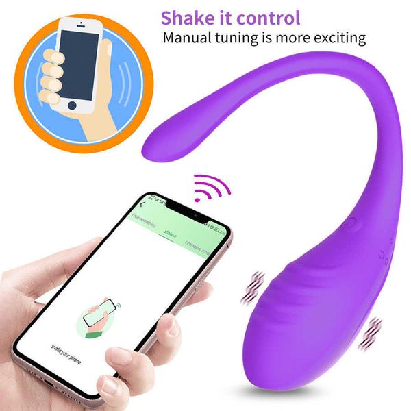 Artículos de belleza Inalámbrico Bluetooth Punto G Dildo Vibrador para mujeres Aplicación Internet Control remoto Usable Vibrador Huevo Clítoris Masaje sexy Juguete Adulto