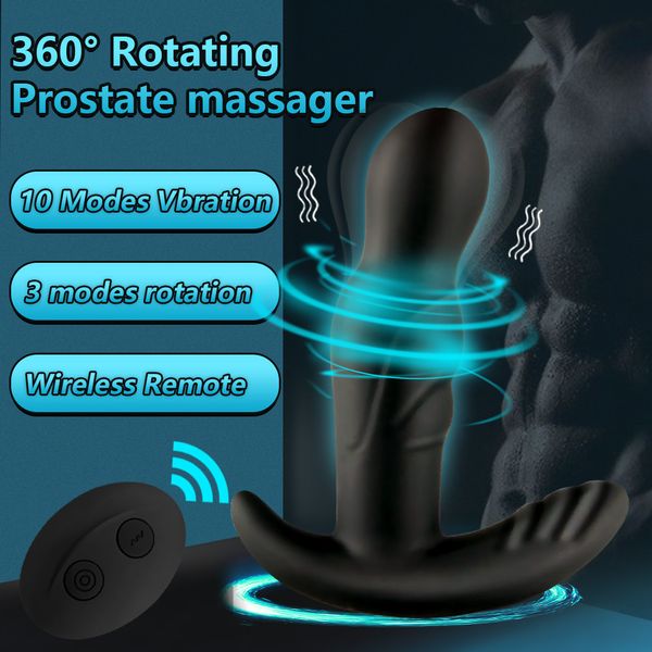 Artículos de belleza, masajeador de próstata inalámbrico para hombre, estimulador de 360 grados, tapón Anal, vibrador, masturbación, juguete sexy para hombres