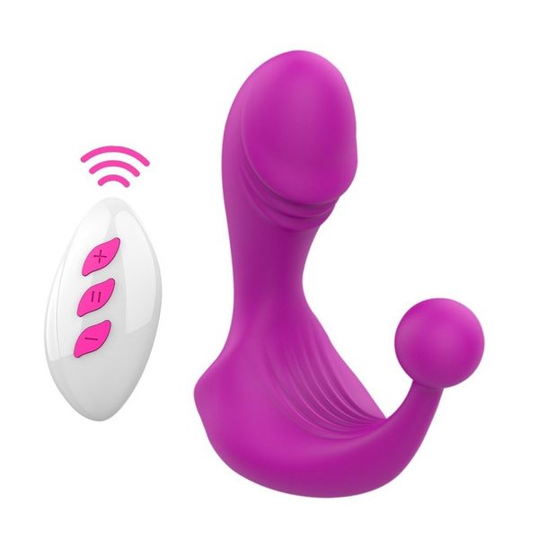 Artículos de belleza Control remoto inalámbrico ropa de doble caballo mariposa excitación del clítoris producto sexy masajeador de próstata tienda porno para adultos