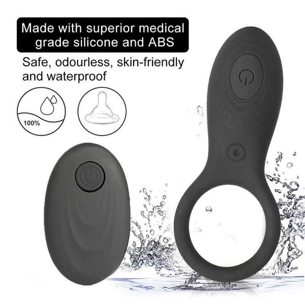 Articles de beauté télécommande sans fil G Point Ring utilisé pour 10 vitesses pénis vibrateur adulte jouet chasteté masculine