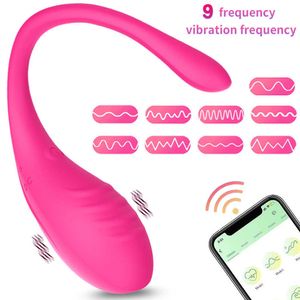 Articles de beauté Télécommande sans fil G-spot Massager App Vibrateurs Stimulateur clitoridien féminin Oeuf vibrant Jouet sexy pour femmes Boule vaginale 18