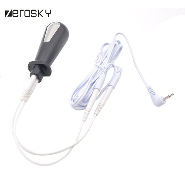 Artículos de belleza Zerosky Nuevos accesorios de descarga eléctrica Enchufe anal Electrodo doble Estimulación de masaje de próstata Juguetes eróticos sexy para hombres Mujer