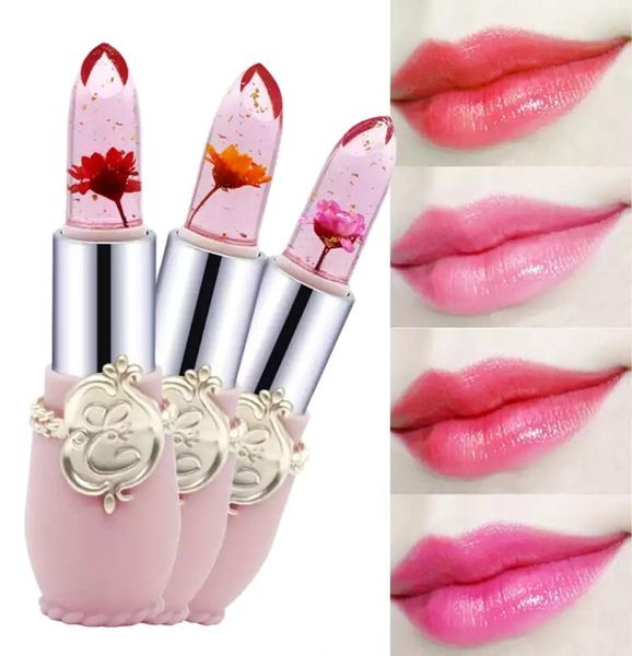 Belleza lápiz labial hidratante de larga duración flor cristal jalea lápiz labial mágico temperatura cambio de Color bálsamo labial 5213641