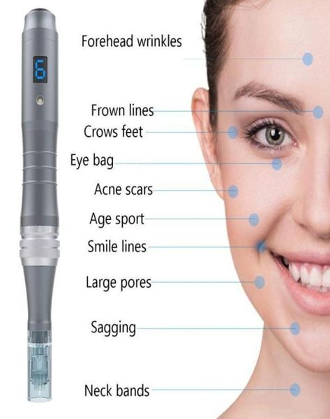 Belleza Microneedle roller dr pen M8WC 6 velocidades con cable inalámbrico MTS microneedle derma fabricante sistema de terapia con microagujas 1153115