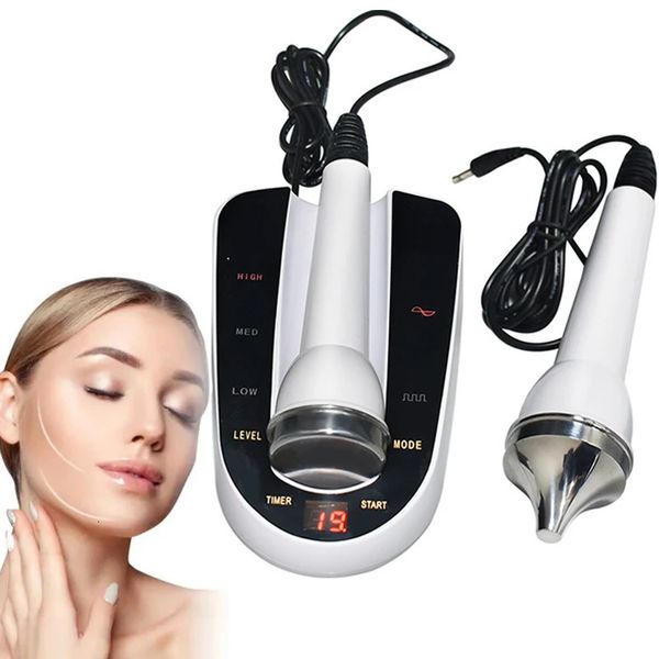 Rodillo de microagujas de belleza Masajeador ultrasónico El lifting facial de alta frecuencia aprieta la máquina de la piel y el dispositivo de masaje de ojos con 2 sondas 231020