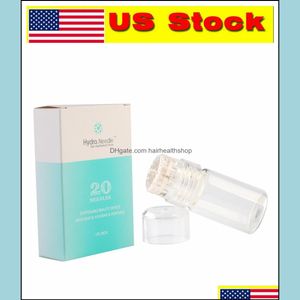 Belleza Microneedle Roller US Stock Hydra Aguja 20 Aqua Microneedles Canal Mesoterapia Gold Fine Touch System Derma Stamp Ce Drop Otlwx