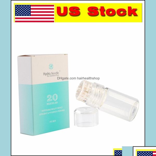 Belleza Microneedle Roller US Stock Hydra Needle 20 Aqua Microneedles Channel Mesoterapia Gold Fine Touch System Derma Stamp Ce Drop DHFYW