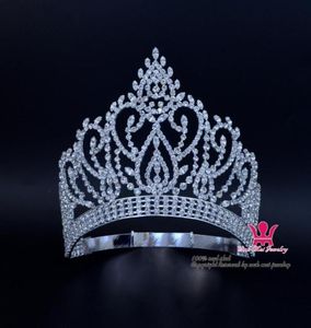 Schoonheidswedstrijd Award Goud Voorgevormd Verstelbare Kroon en Tiara Strass Kristal Bruids Bruiloft Haarsieraden Klassiek Zilver Goud 4452825