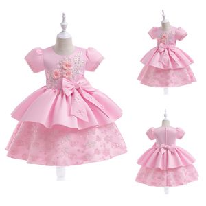 Beauty Pink Jewel's Birthday/Party Dresses Vestidos del concurso de niñas Vestidos de niñas de flores Faldas de todos los días Wear Sz 2-10 D407265
