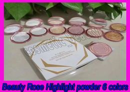 Beauté Rose Sights Powder 6 Colours Diamond Bronze Body Lightlighter Face Makeup Brightening Falaying Pressed1659071