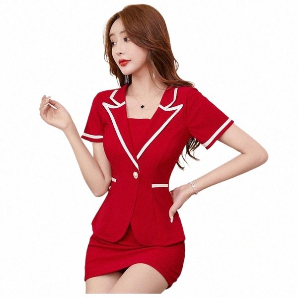 Beauté Sal Spa Sauna Uniforme Hôtel Vêtements de travail pour les femmes Costume pour l'été Massage Package Hip Jupe Vêtements Profial o5jF #