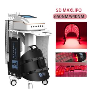 Schoonheidssalon full body roodlichttherapie fysieke machine Maxlipo 5D 650 nm 940 nm laserdeken laserriem vetverminderende afslankmachine met led-gezichtsmasker