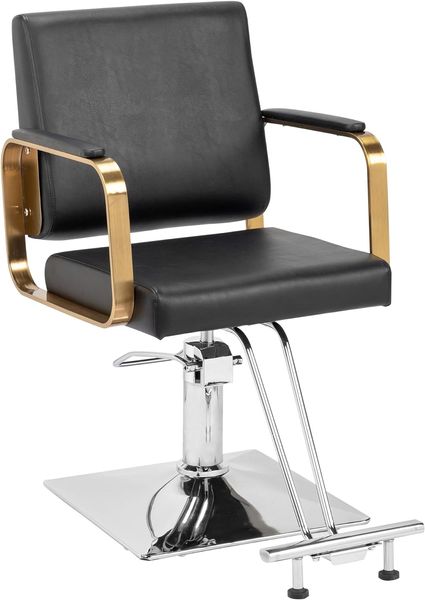 Équipement de spa de salon de beauté avec pompe hydraulique lourde, hauteur réglable à 360 ° pivotant pour styliste de coiffeur, charge maximale de 330 lbs (noir)