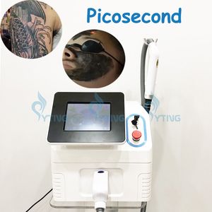 Nieuwe draagbare laser Beauty ND YAG Tattoo Removal Machine Pico Spots Remover 755 1320 1064 532nm Picosecond Q geschakeld sproeten Verwijdering Zwarte popbehandeling CE goedgekeurd