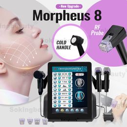 Salón de belleza 3 en 1 Gold Morpheus 8 con martillo frío Máquina portátil de microagujas RF Crystallite 8 mm de profundidad Radiofrecuencia Estiramiento facial Estiramiento de la piel