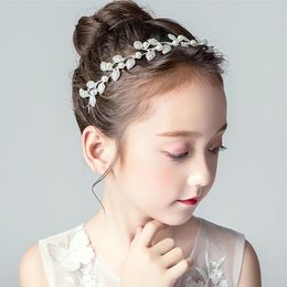 Beauté Argent Fleurs Filles Tête Pièces Fleur Filles Tête Pièces Filles Bandeaux Fille Mariage Diadème Crown275L