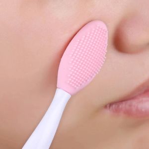 Beauty Skin Care Wash Face Silicone Brush Exfoliating Nose Clean Blackhead Removal Brushes Tools With Replacement Head