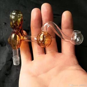 Schoonheid voetbal brander glazen bongs accessoires, kleurrijke pijp roken gebogen glazen pijpen oliebrander pijpen waterleidingen dab rig glazen bongs pip