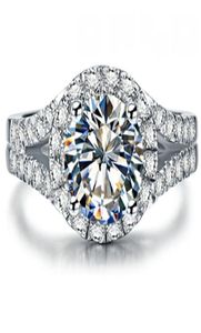 Schoonheidstest Positief 2CT 8MM DE Moissanite Diamanten Ring S925 Verlovingssieraden voor Dames1087737