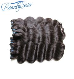 Beautysister paquetes de cabello humano remy virgen brasileño teje 5 paquetes lote extensiones de cabello virgen alineadas con cutícula teje natural co6725377