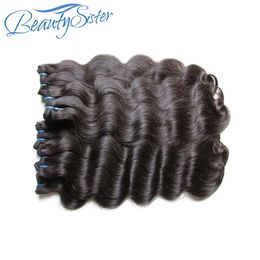 Beautysister braziliaanse virgin remy menselijk haar bundels weeft 5 bundels veel cuticula uitgelijnd virgin hair extensions weeft natuurlijke co253E