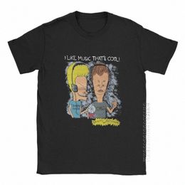 Beavis And Butthead T-shirt élégant à manches courtes pour hommes T-shirt unique T-shirt à col rond en pur coton 63bS #