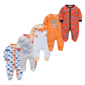 Bebe Filles Bébé Garçons Pyjamas À Manches Longues Enfant Fille Pijamas 53Pcs né Pyjamas Onesie Coton Dors Homewear 240325