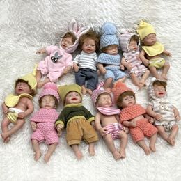 Bebe Reborn RealLista 15cm Mini Silicone solide Reborn Dolls Artiste peint Reborn Baby Doll Bebe Reborn Corpo de Silicone