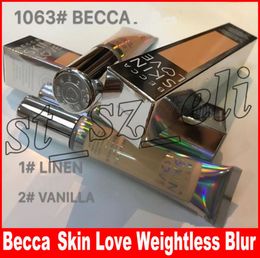 Becca Skin Love Weightless Blur Foundation INFUSED WITH GLOW NECTAR BRIGHTENING COMPLEX linnen vanille 2 kleuren3740874