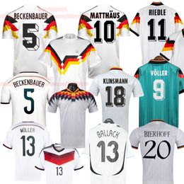 Beckenbauer MATTHAUS KLINSMANN Duitsland retro voetbalshirts 90 92 94 VOLLER RIEDLE BIERHOFF Vintage voetbalshirt 1996 BALLACK 06 MULLER 14 Classic Kit