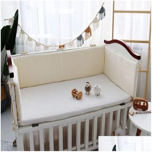 Bedrails 100 wafelwieg bumperblokken geboren baby rond kussen COT -beschermer kussens kamer decor 200x28cm 221130 drop levering kids mat otu2j