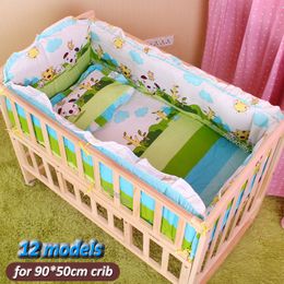 Bedrails 5 stks katoenen babywieg beddengoed set met bumper geboren sets vulstof 90x50 cm cp01s 221208