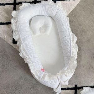 Rieles de cama Nido de durmiente para bebés Niños portátiles Chicas Parque infantil Cuna Infantil Niño Cuna Cuna Nacida Moisés Parachoques 230601 Entrega de caída DHVZ5