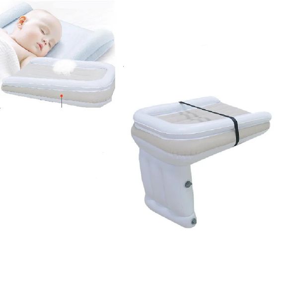 Rails de lit pliant bébé gonflable lit de camp matelas pneumatiques arrière enfant dormant accessoire de voyage pour enfants avion à grande vitesse 231211