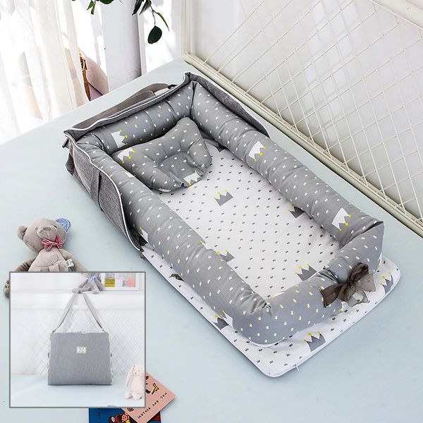 Rails de lit bébé coton berceau berceau né panier berceau né lit Portable bébé nid pour garçons filles sac de voyage lit coussin cadeau 230606