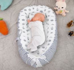 Rieles de cama Tumbona Nido Bebé portátil nacido para niña Niño Cuna antipresión en la almohada desmontable biónica 230601