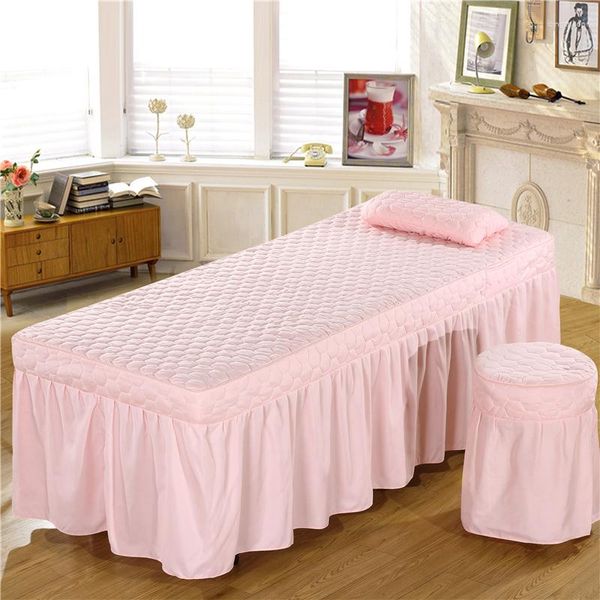 Falda de cama, 1 pieza, colcha de salón de belleza de algodón de 70 190cm con agujero, tamaño personalizado, varios colores # sw