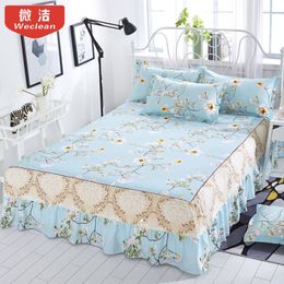Bed rok bedpad bloemen met montage vel deksel slaapkamer slaapkamer huis textiel rok Cubrecama single full queen beddo
