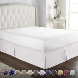 Jupe de lit jupe de lit sur mesure plissée douce et confortable avec tissu résistant à la décoloration - literie de 15 pouces de haut sans plate-forme 231007