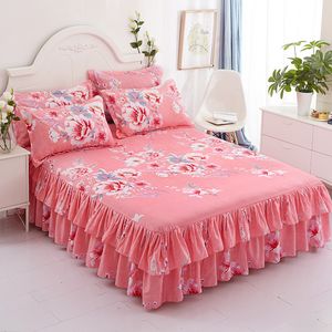 Bed rok bloemen laken stofveilig lotus blad niet-slip bed rok veer zomer thuis