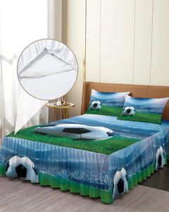Jupe de lit, couvre-lit élastique avec taies d'oreiller, ensemble de literie, drap, stade de sport, de Football