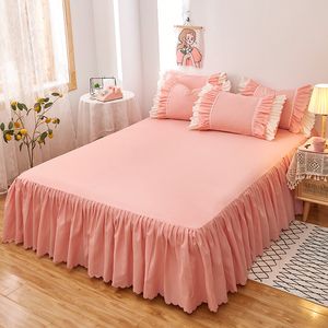 Bed rok prinses bedrok rok comfortabel vervagen resistent niet-slip twin full queen king beddening kanten bodem bedd bedekking huis textiel decor 230314