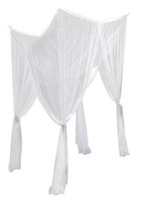 Ropa de cama con dosel de tamaño completo, mosquitera, cortina para cama, a prueba de polvo, decoración Queen King, red para el hogar, 4 esquinas, poliéster, blanco6759802