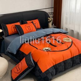 Conjuntos de ropa de cama diseñador de cama de cama de cama europea marea de lujo de marea para algodón amable de algodón puro de algodón de cuatro piezas de cuatro piezas sábana de cama con cama de cama de cuatro piezas #65324
