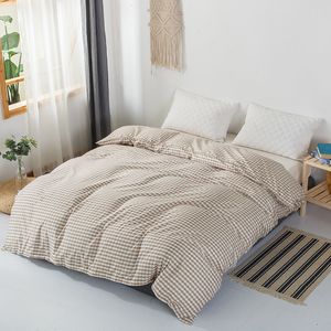 Beddengoedsets 1 pc dekbed omslag Simple Style Bed Covers Queen King Size DekbedOverTrek Lattice Patroon dekbedovertrek voor volwassen beddenbladen 230509