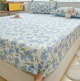Conjuntos de ropa de cama Sábana ajustable de 100 algodón con fundas de almohada elásticas de 2 piezas Juego de protector de colchón tamaño king size para niños y adultos B103 231017