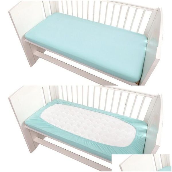 Ensembles de literie 12060cm draps de bébé draps coton étoiles animaux matelas de berceau lit d'enfant er pour né berceau drap de berceau literie Dr Dhdgy