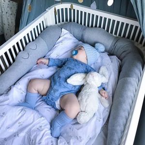 Beddengoed Sets 185Cm Geboren Baby Bed Bumper Krokodil Dier Knoop Knuffels Baby Kussens Kussen Pads Crib Liner kind Kamer