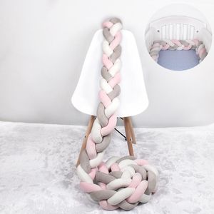 Ensembles de literie 1M/2M/3M/4M bébé lit pare-chocs tresse noeud Long à la main noué tissage en peluche berceau protecteur infantile oreiller chambre décor